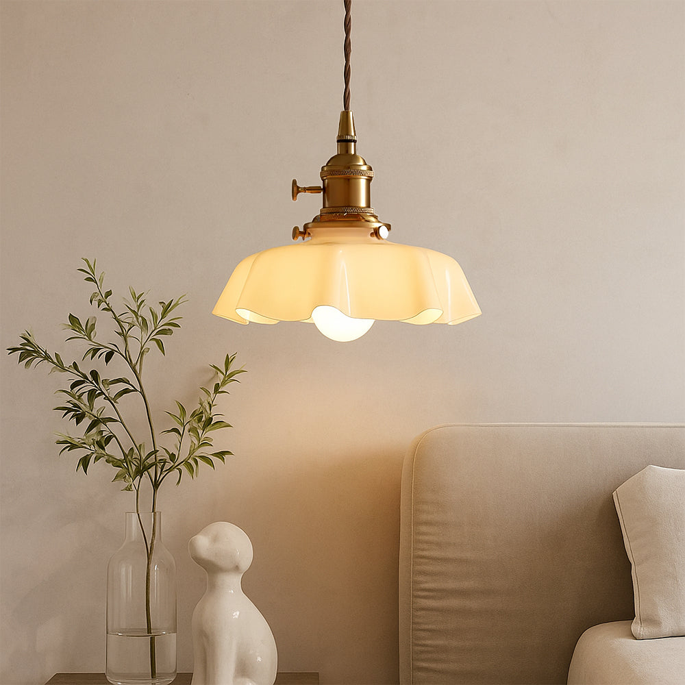 Amelie pendant light shown in a dining room