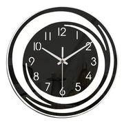 Quies silent minimalist wall clock on a white background
