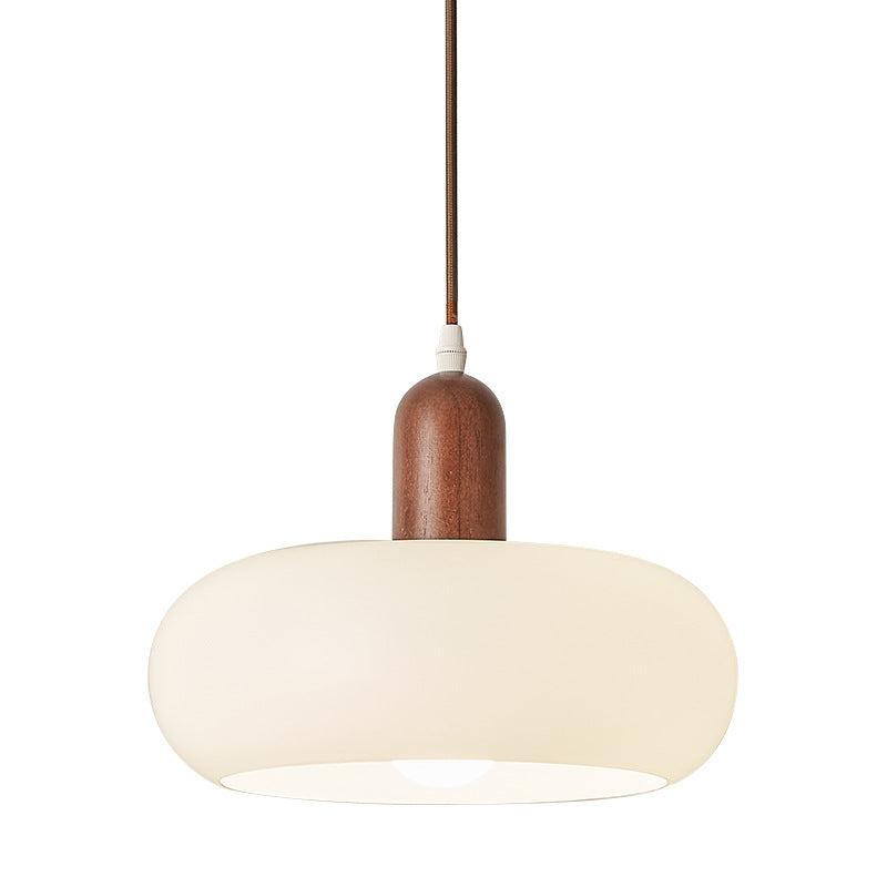 Nordbo cream dome pendant light on a white background