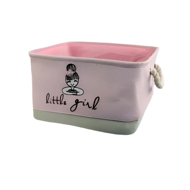Fold canvas storage basket on a white background
