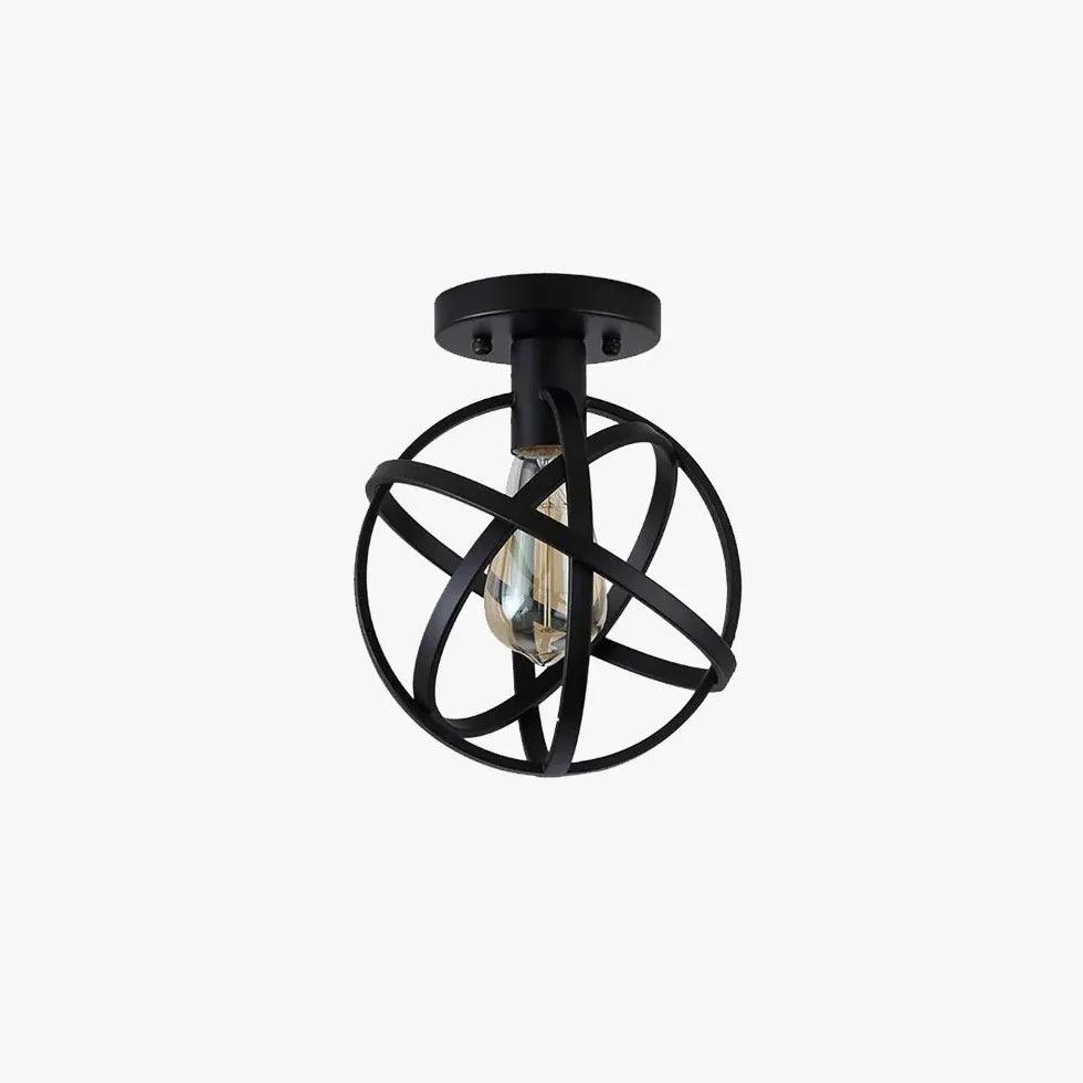 Orbit round flush mount ceiling light on a white background