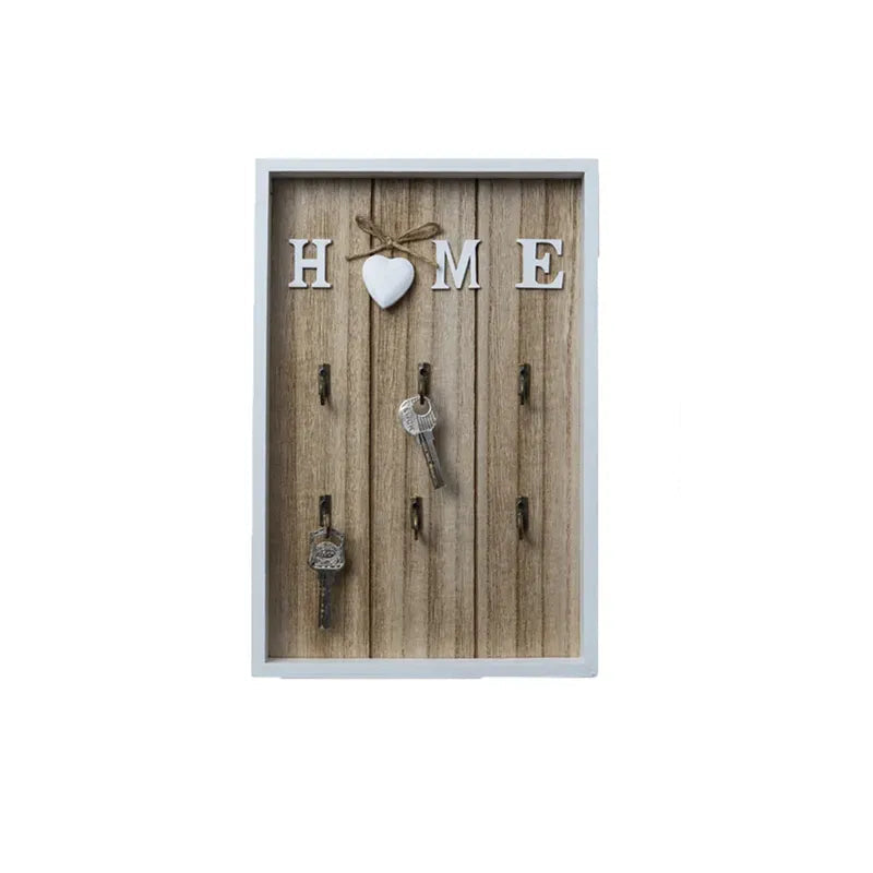 Warden solid wood key holder on a white background