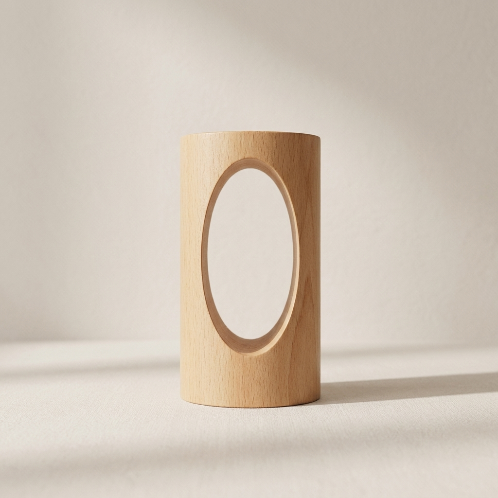 Lumen solid wood LED bedside table lamp