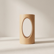 Lumen solid wood LED bedside table lamp
