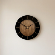 Alder wooden wall clock